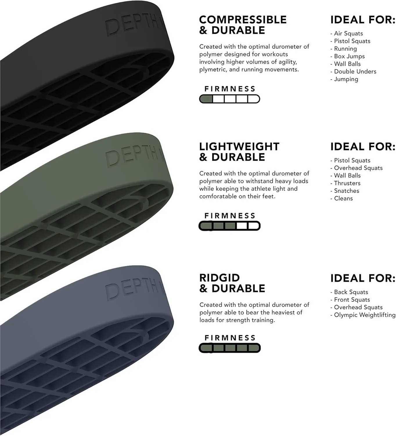 V2 Endurance™ Heel Lift Inserts (Pair) (Medium) - Ideal for Comfort, Light Training, Light Lifting