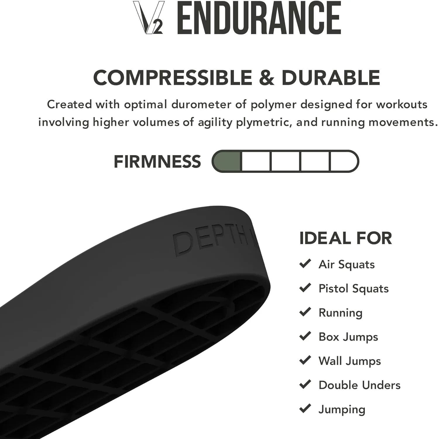 V2 Endurance™ Heel Lift Inserts (Pair) (Medium) - Ideal for Comfort, Light Training, Light Lifting