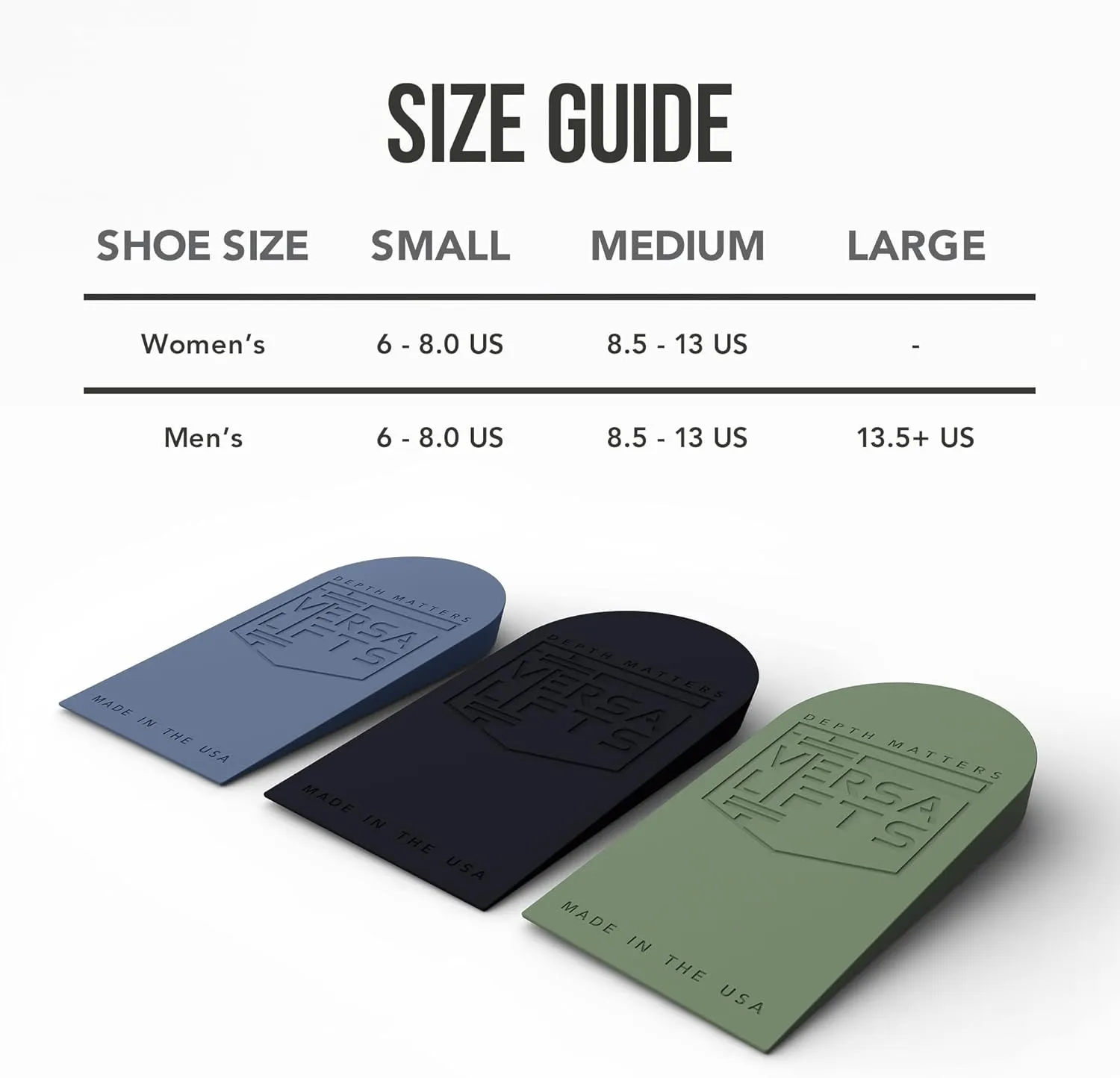 V2 Endurance™ Heel Lift Inserts (Pair) (Medium) - Ideal for Comfort, Light Training, Light Lifting