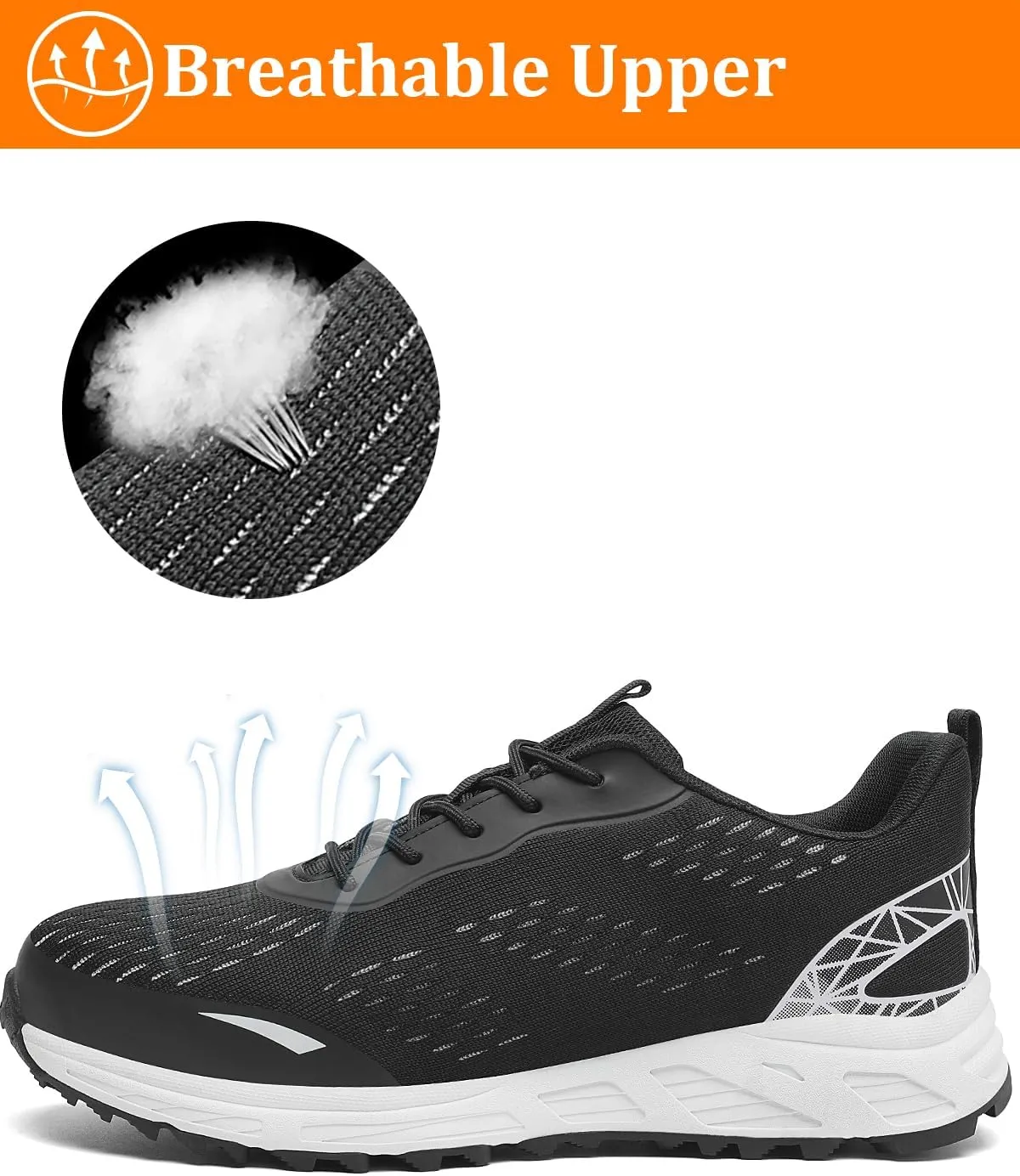 VikoViren Steel Toe Shoes for Men Women Comfy Lightweight Indestructible Non Slip Safety Work Sneakers Warehouse Industry Construction Shoes
