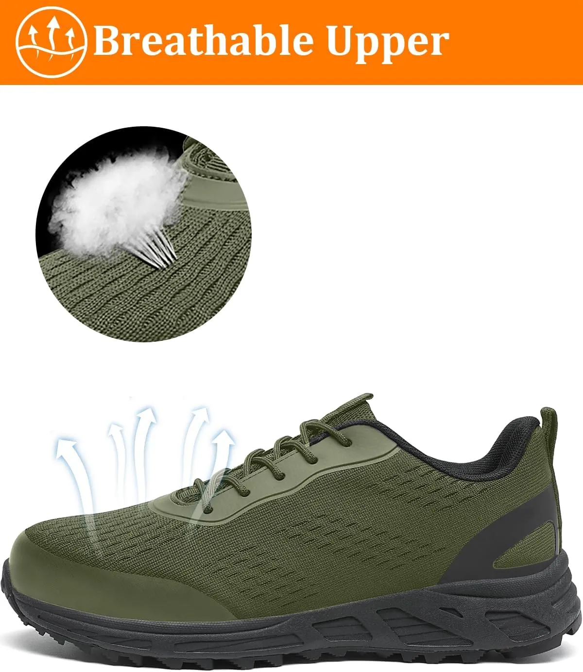 VikoViren Steel Toe Shoes for Men Women Comfy Lightweight Indestructible Non Slip Safety Work Sneakers Warehouse Industry Construction Shoes