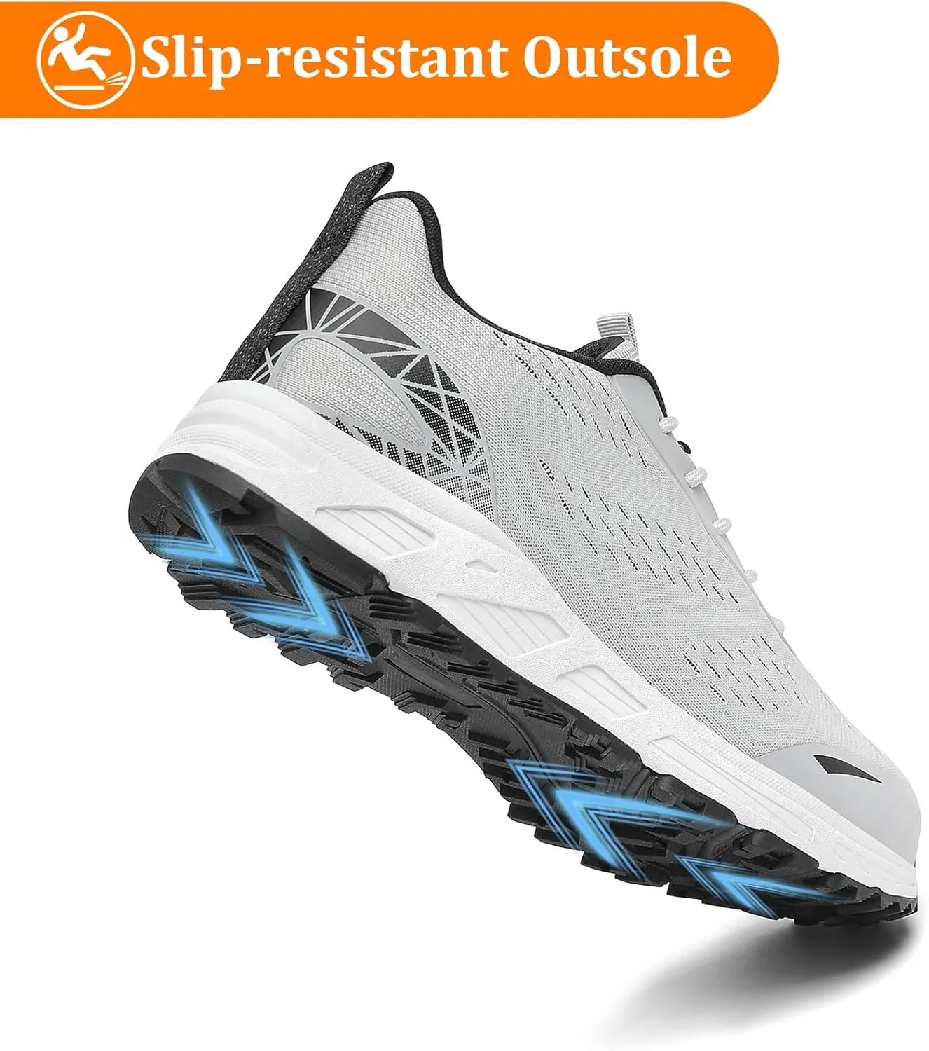VikoViren Steel Toe Shoes for Men Women Comfy Lightweight Indestructible Non Slip Safety Work Sneakers Warehouse Industry Construction Shoes