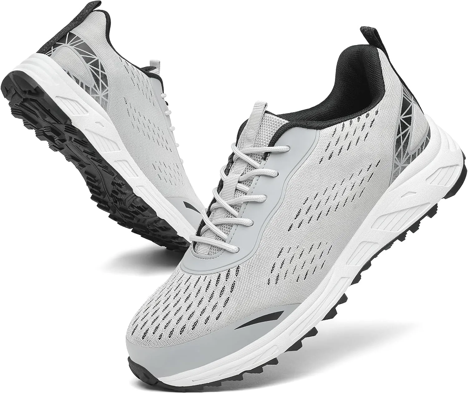 VikoViren Steel Toe Shoes for Men Women Comfy Lightweight Indestructible Non Slip Safety Work Sneakers Warehouse Industry Construction Shoes