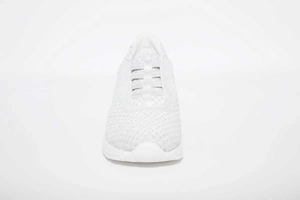 WALDLAUFER - CLARA-WEDGE SLIP-ON SHOE - WHITE/SILVER