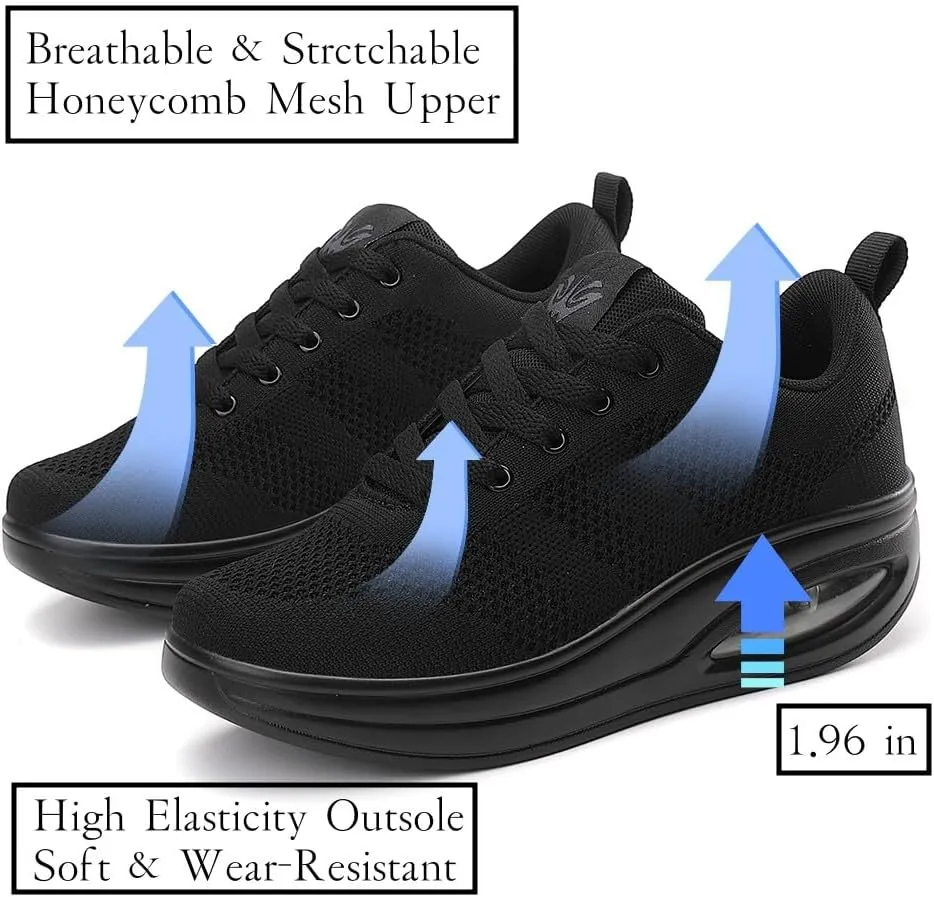 Walking Shoes for Women Air Cushion Nurse Slip Resistant Work Sock Sneakers Food Service Platform Comfortable Weight Light