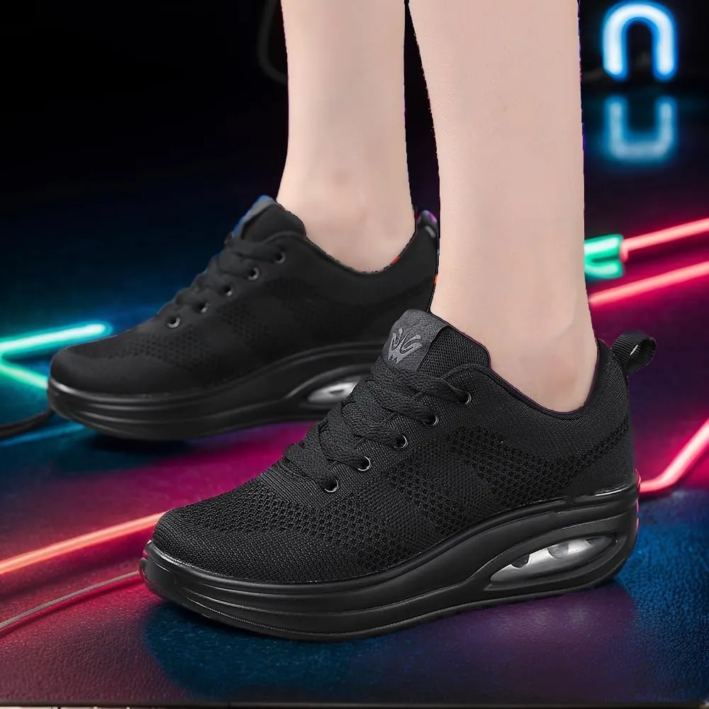 Walking Shoes for Women Air Cushion Nurse Slip Resistant Work Sock Sneakers Food Service Platform Comfortable Weight Light