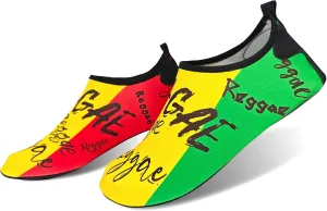 Water Shoes for Women and Men Quick-Dry Swim Beach Shoes for Outdoor Surfing Yoga Exercise Jamaica Flag Caribbean Reggae Rasta