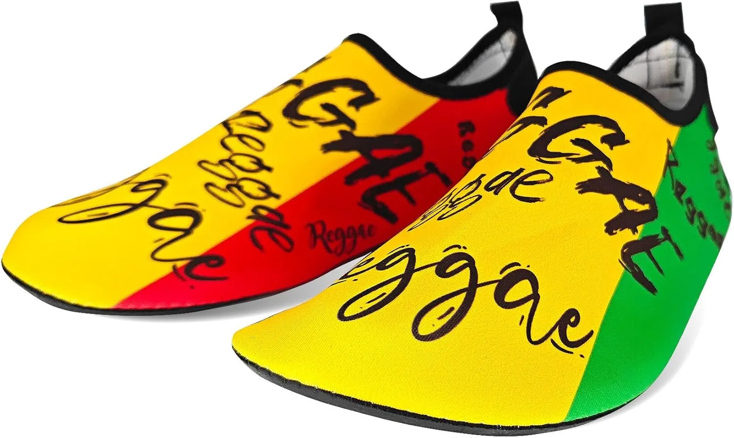 Water Shoes for Women and Men Quick-Dry Swim Beach Shoes for Outdoor Surfing Yoga Exercise Jamaica Flag Caribbean Reggae Rasta