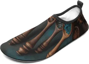 Water Shoes for Women Men Swim Beach Shoes Quick Dry Barefoot Aqua Shoes Spices on Wooden Spoon Sport Shoes Hiking Shoes 11/12women,9/10men