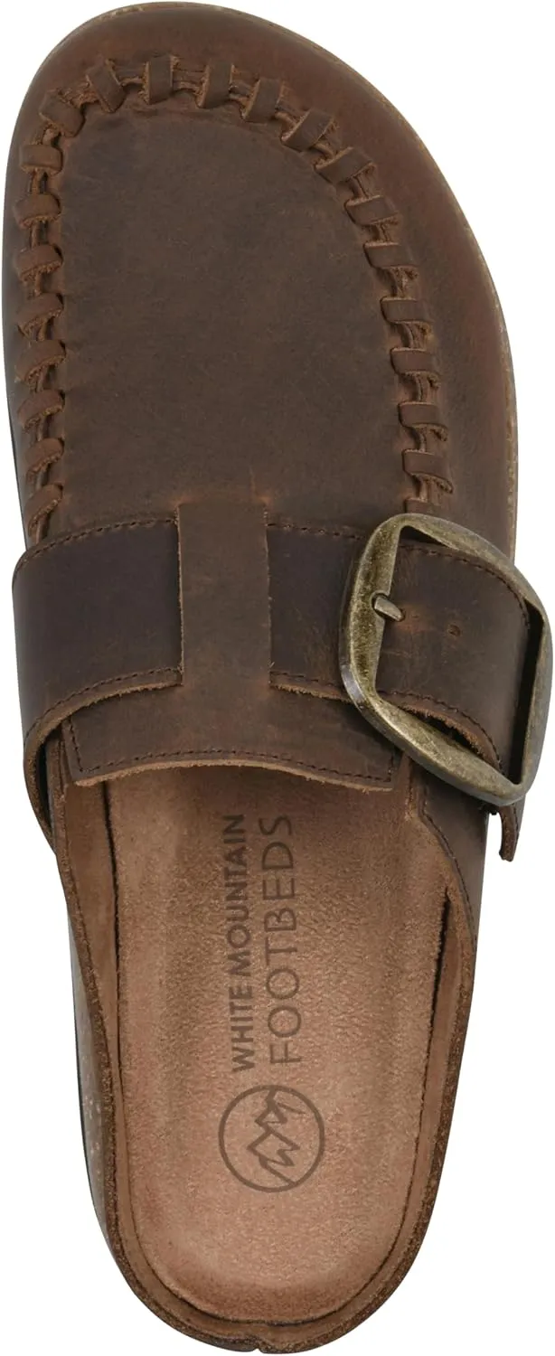 WHITE MOUNTAIN Women's Bayberry Buckle Signature Comfort-Molded Footbed Mule