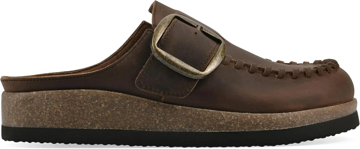 WHITE MOUNTAIN Women's Bayberry Buckle Signature Comfort-Molded Footbed Mule