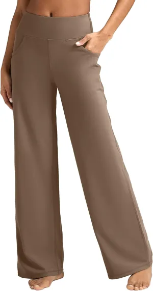 Wide Leg Pants Women High-Waisted Yoga Work Dress Pants, Casual Sweatpants, Petite/Regular/Tall