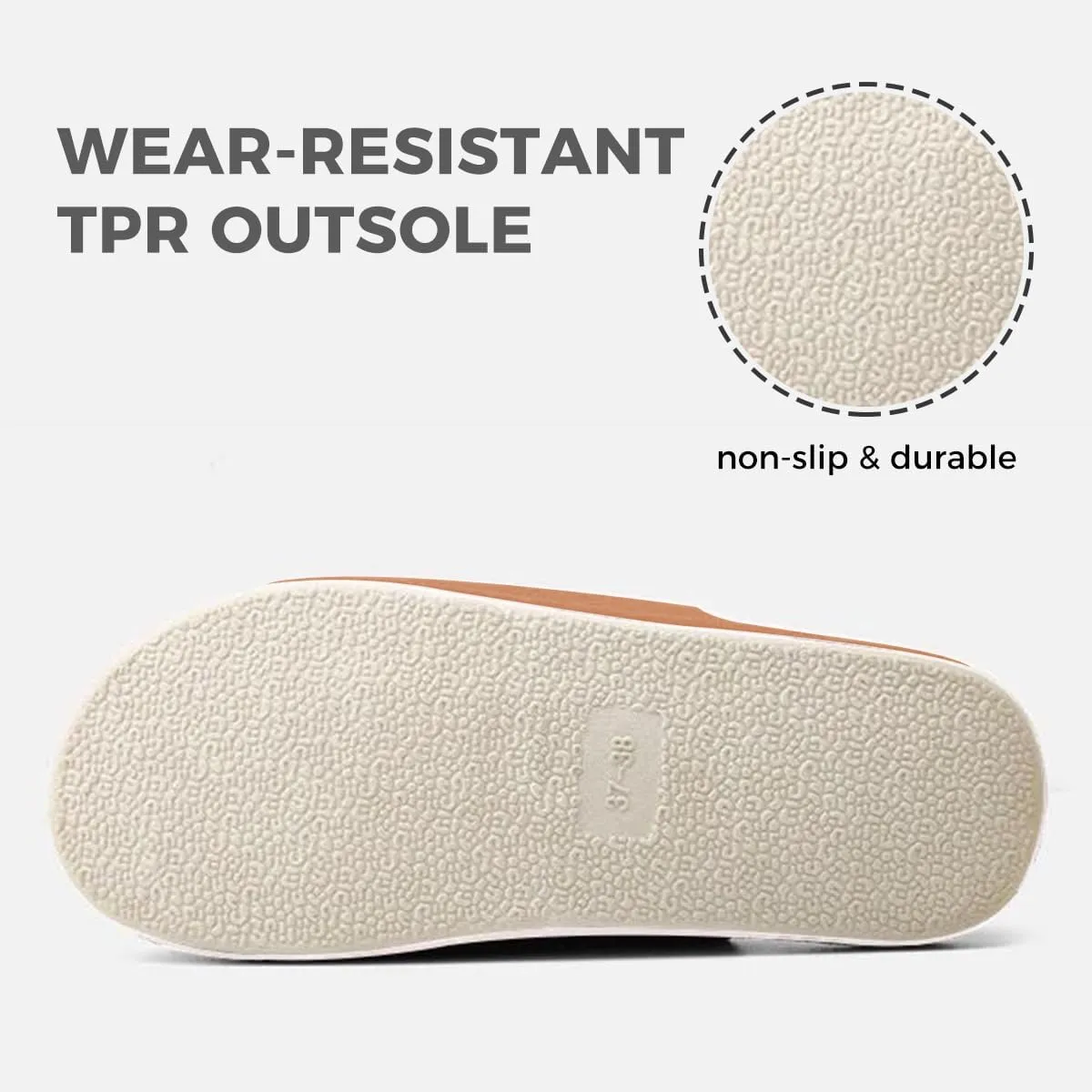 Women Men Comfort House Slippers Warm Home Shoes Anti-Skid Slippers Outdoor Indoor