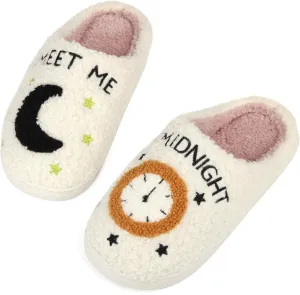 Women Men House Slippers Comfy Plush Slippers Shoes for Home Bedroom Indoor