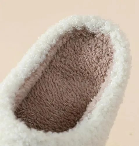 Women Slippers Cute House Slippers Strawberry Slippers Comfy Soft Bedroom Shoes Warm Fuzzy Slip-On Slippers Indoor Non-slip Plush Bedroom Slippers, E-24TX001