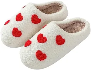 Women Slippers Cute House Slippers Strawberry Slippers Comfy Soft Bedroom Shoes Warm Fuzzy Slip-On Slippers Indoor Non-slip Plush Bedroom Slippers, E-24TX001