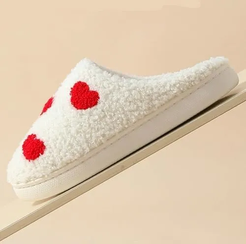Women Slippers Cute House Slippers Strawberry Slippers Comfy Soft Bedroom Shoes Warm Fuzzy Slip-On Slippers Indoor Non-slip Plush Bedroom Slippers, E-24TX001