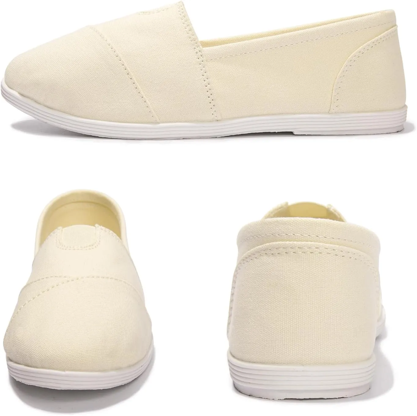 Womens Alpargata Slip On Loafer Flat Shoes Soft Daily Slip-On Casual Arch Support Sneaker Classic Flats Breathable Women's Loafer Canvas Walking Shoes