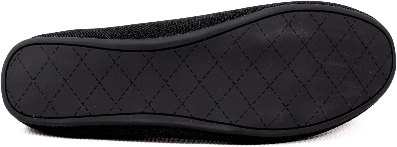 Women’s Ballet Flat Shoes Knit Shoes Round Toe Slip On Ballerina Walking Flats Shoes Black Leopard Comfortable Shoes