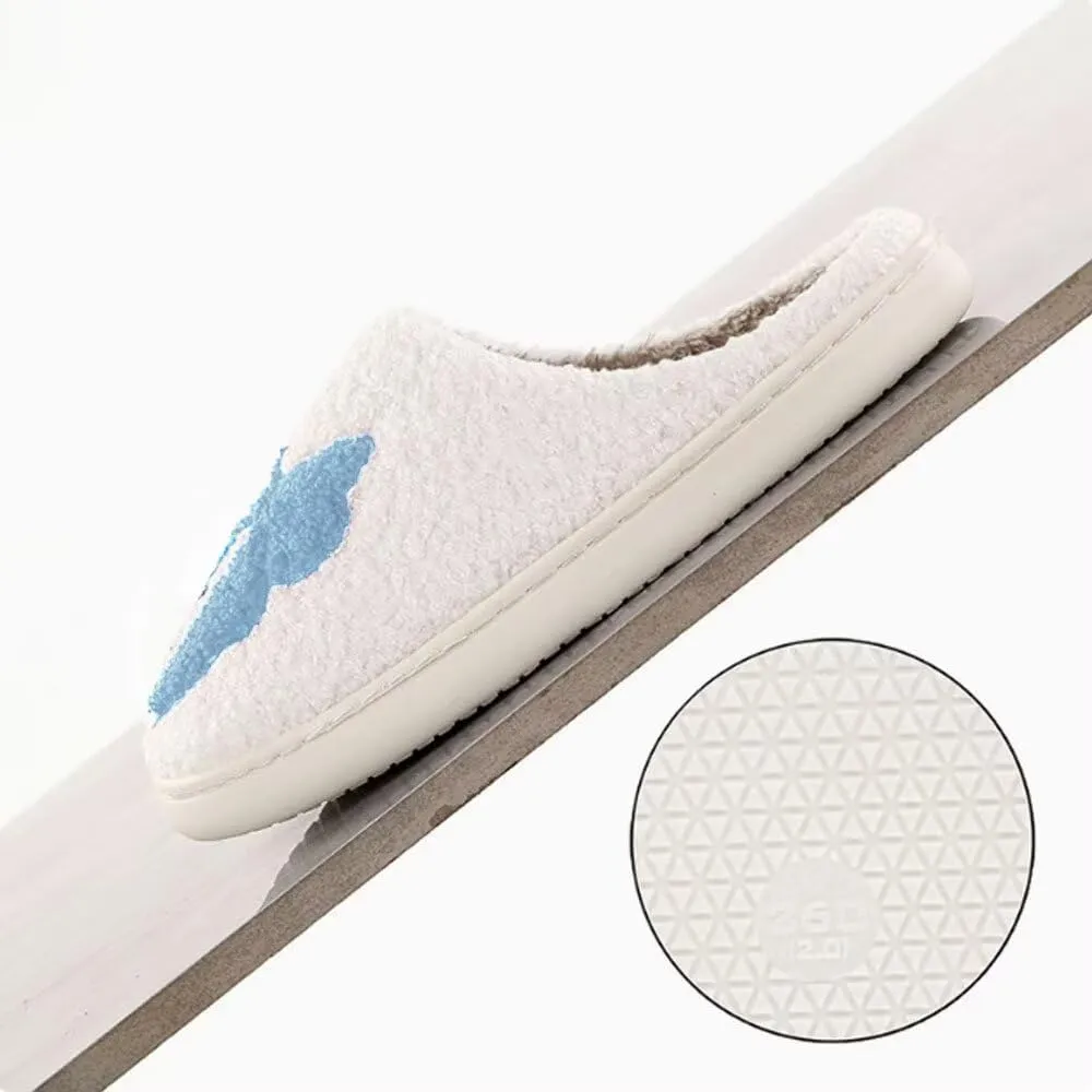 Women's Bow Tie Slippers Bedroom Warm Plush Soft Comfy House Shoes