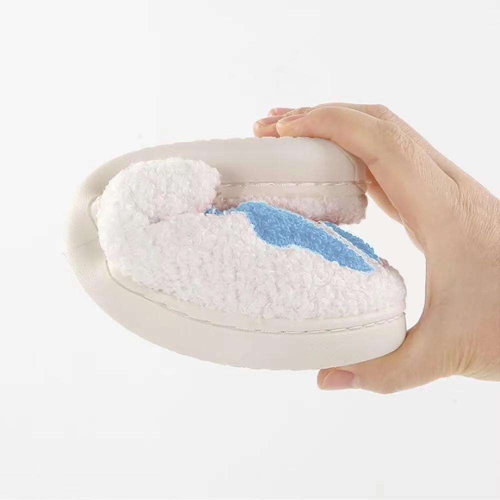 Women's Bow Tie Slippers Bedroom Warm Plush Soft Comfy House Shoes