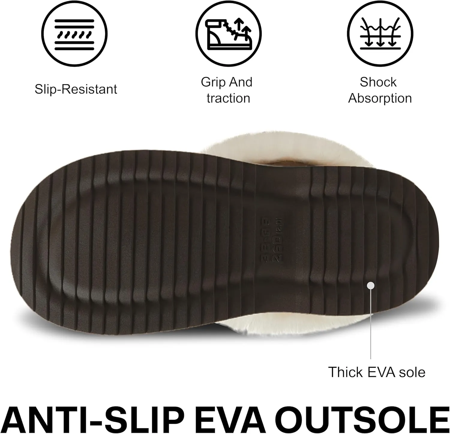 Women's Closed-back Slippers Comfy Outdoor Indoor House Shoes with Fuzzy Collar
