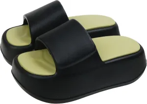 Women's EVA Round Open Toe Platform Cloud Pillow Slides Casual Slip On Comfort Lightweight Chunky Ultra Cushion House Slippers Summer Beach Walking Slide Sandals