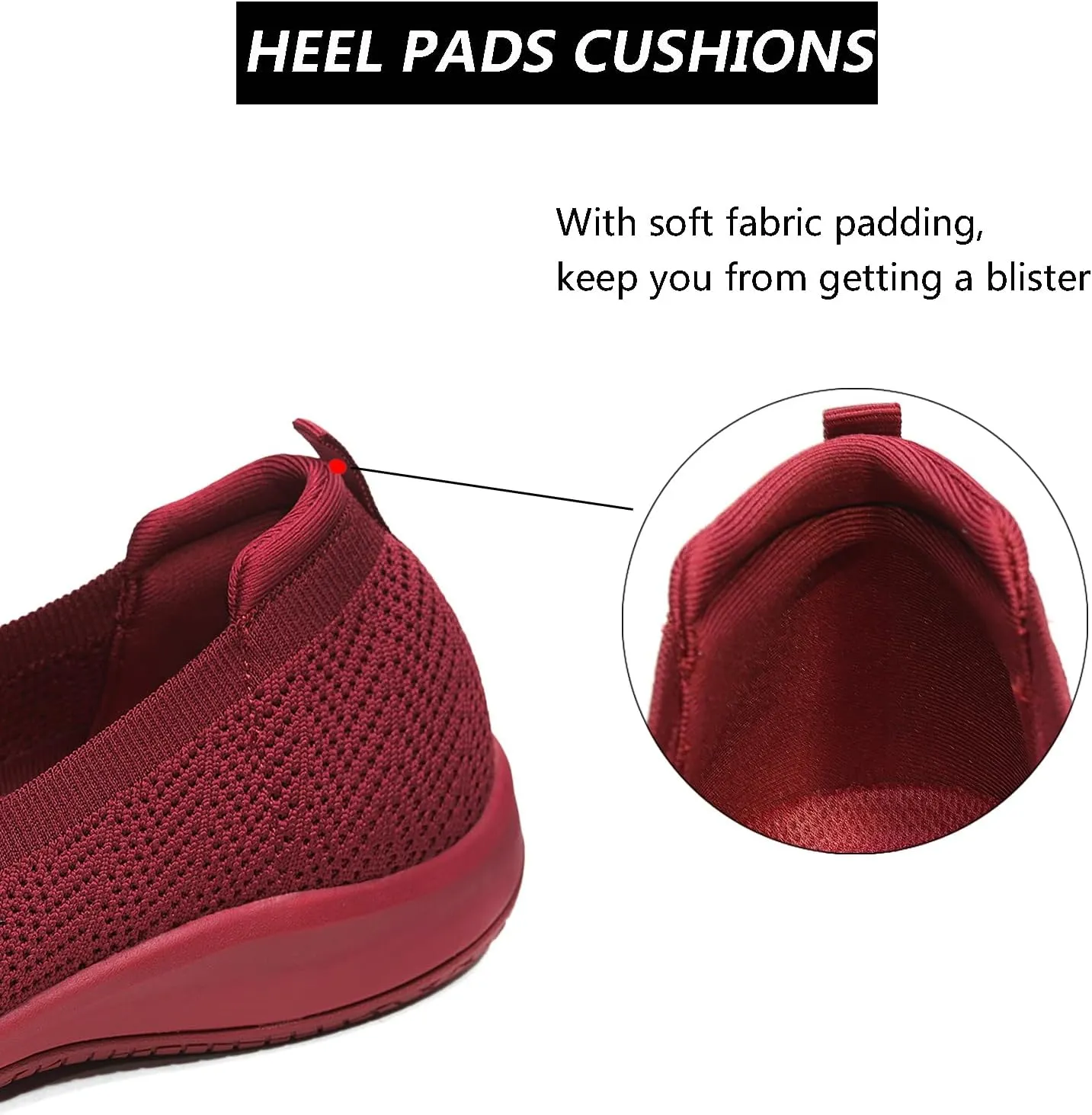 Women's Flats Slip On Go Walk Shoes for Women Comfortable Walking Sneakers Knit Low Wedge Dressy Ballet Shoes Zapatos para Mujer