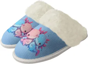 Womens Fuzzy Slippers with Warm Faux Fur Collar Bootie Slippers Comfortable Anti-Slip House Slippers Plush Lined Slide Sandal for All Seasons Shoes Winter House Shoes