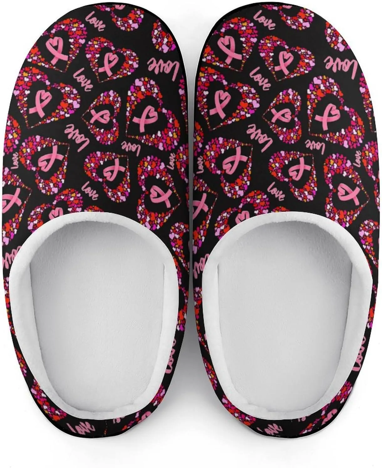 Womens Home Slippers Warm Bedroom Slip-On Shoes Mens Halloween Slippers Soft Cotton House Clog Slippers Indoor Outdoor