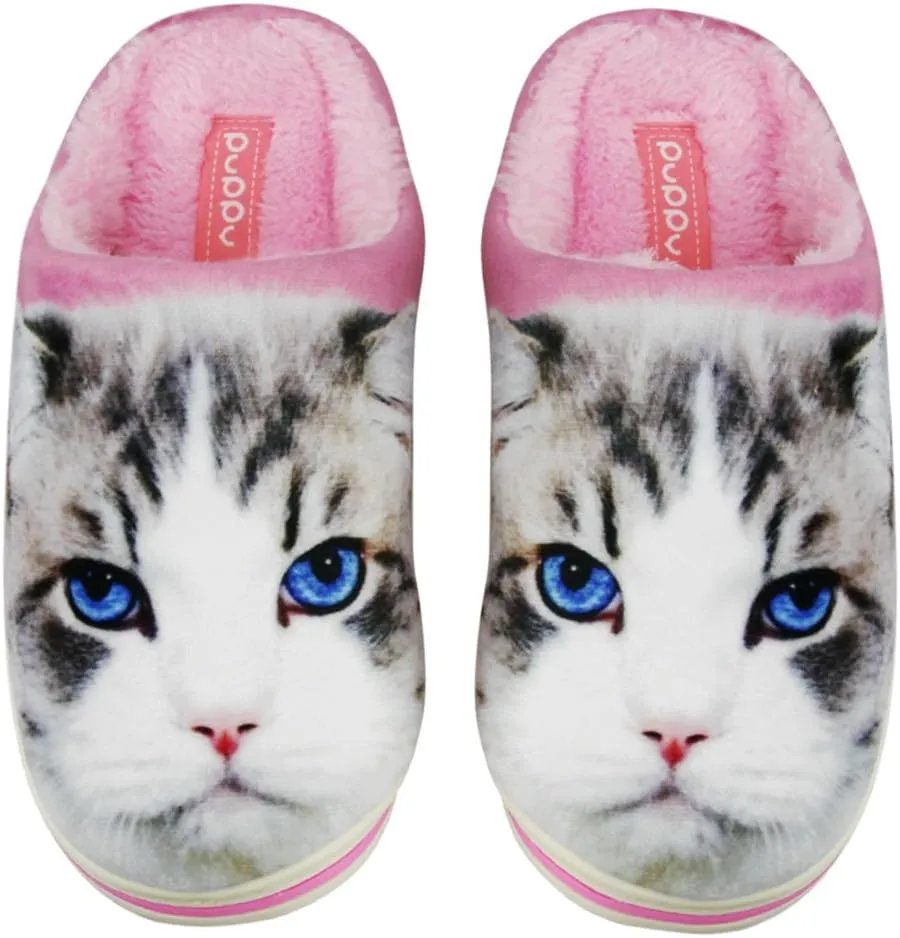 Womens Indoor Warm Fleece Slippers Ladies Girls Cartoon Winter Soft Cozy Booties Non-slip Plush Slip-on Shoes Ankle Boots