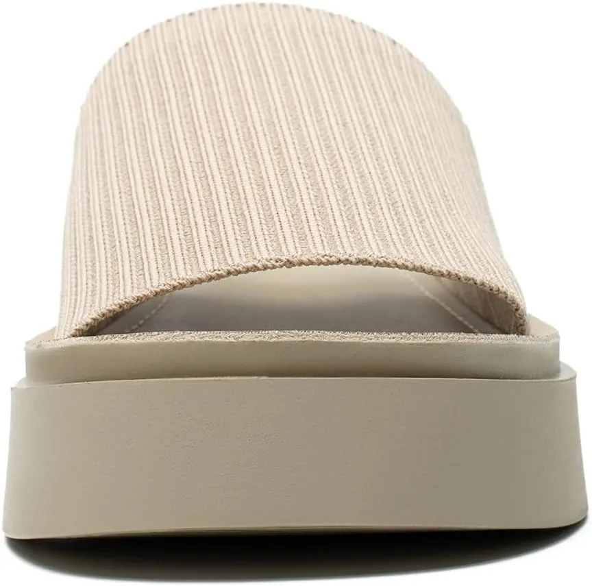Women's knit platform sandal with Memory Foam