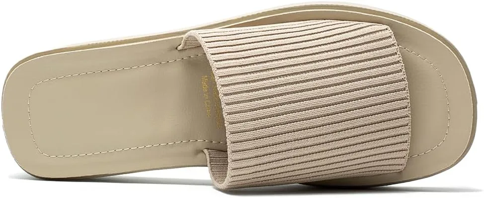 Women's knit platform sandal with Memory Foam