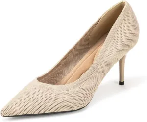 Women's Pumps Pointed Toe Kitten Heel Slip On Dressy Casual Shoes