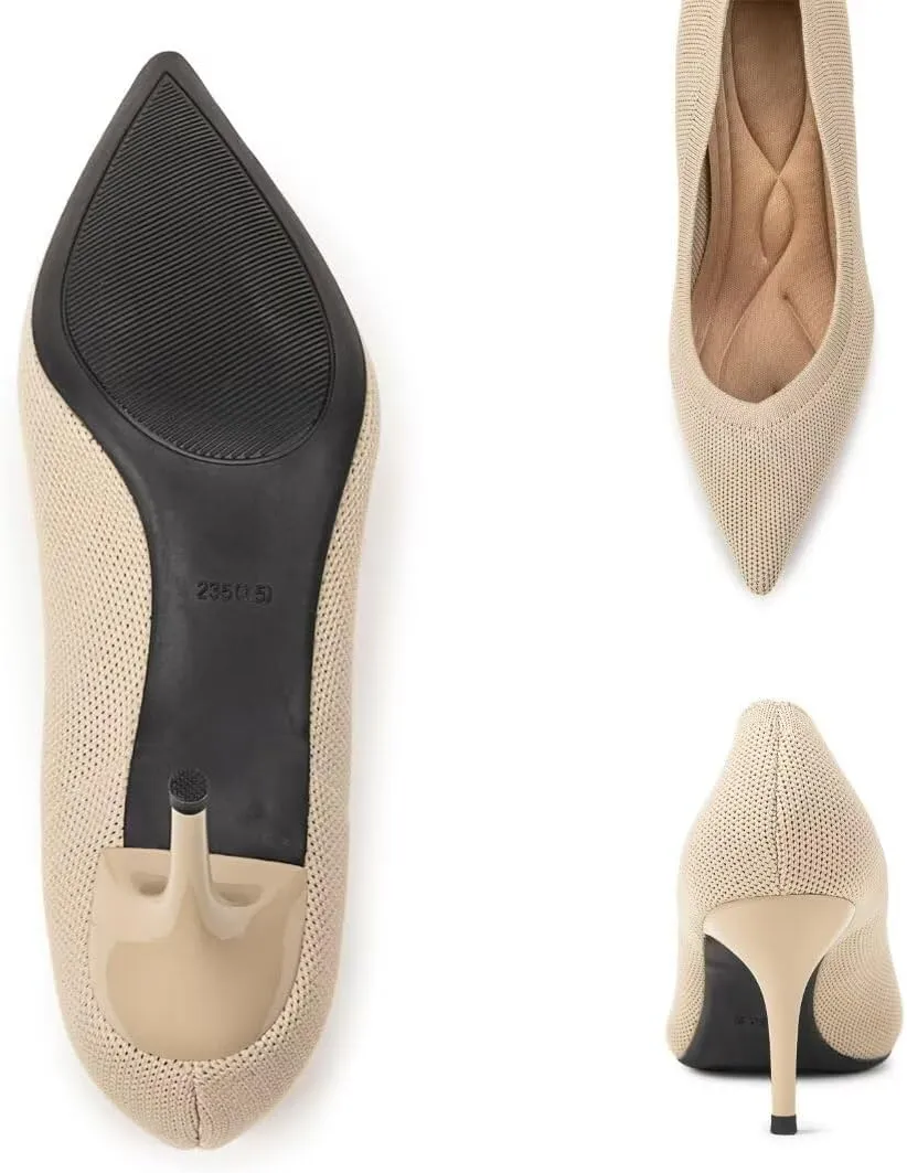 Women's Pumps Pointed Toe Kitten Heel Slip On Dressy Casual Shoes