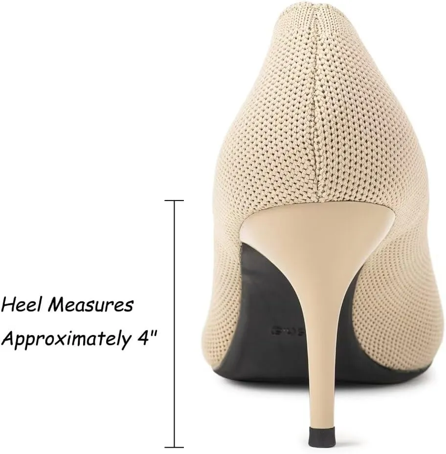 Women's Pumps Pointed Toe Kitten Heel Slip On Dressy Casual Shoes