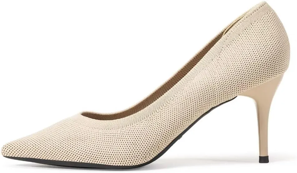 Women's Pumps Pointed Toe Kitten Heel Slip On Dressy Casual Shoes