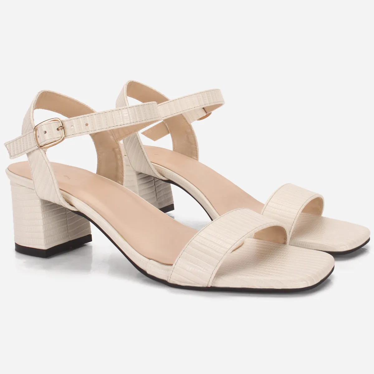 Womens "ZOYIA" Open Toe Block Heeled Sandals