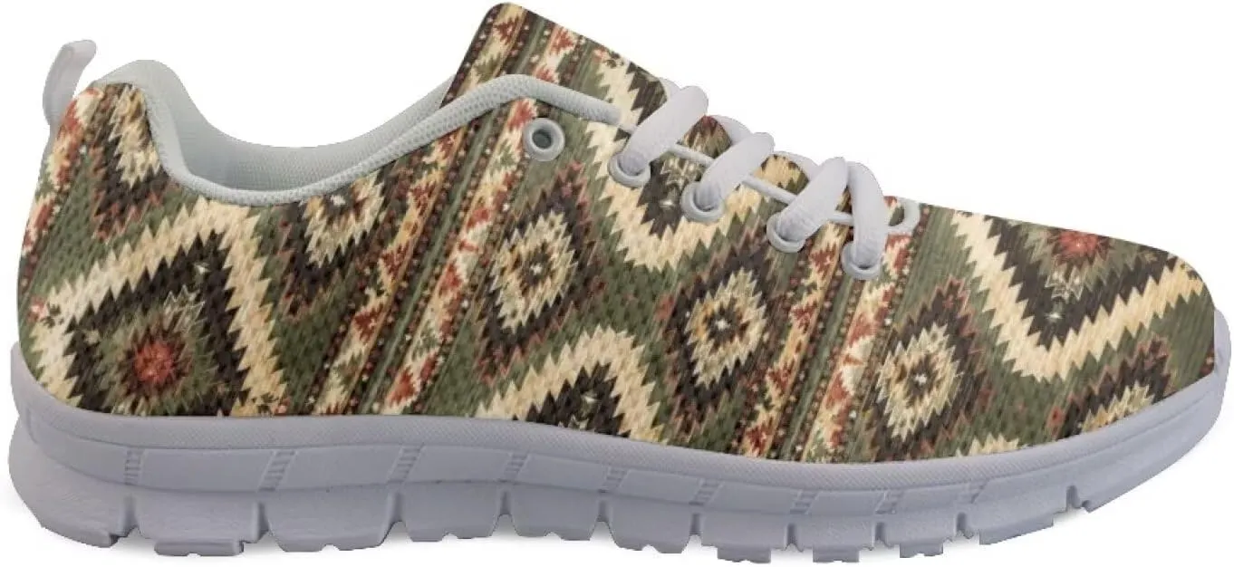 Women's Road Running Shoes Aztec Women Tennis Shoes Comfy Sneakers