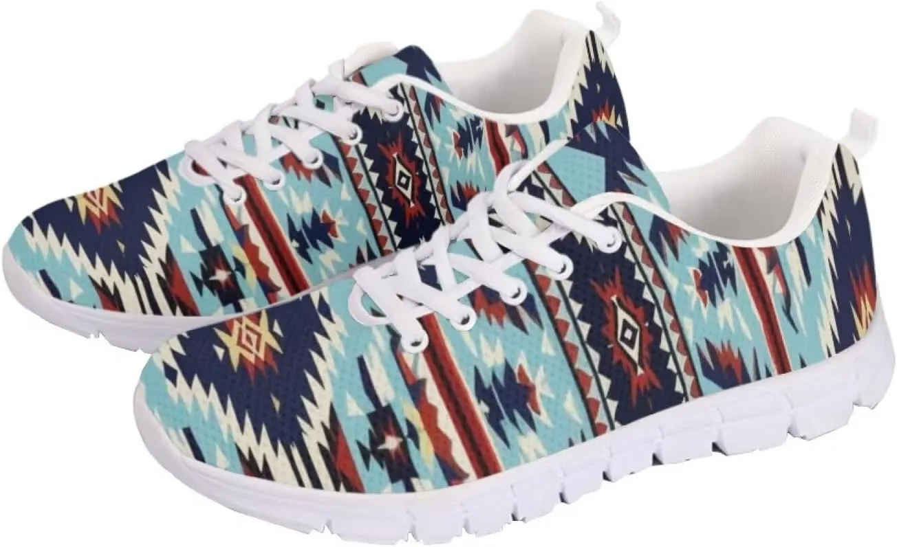 Women's Road Running Shoes Aztec Women Tennis Shoes Comfy Sneakers