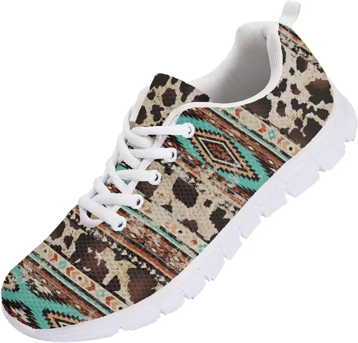 Women's Road Running Shoes Aztec Women Tennis Shoes Comfy Sneakers