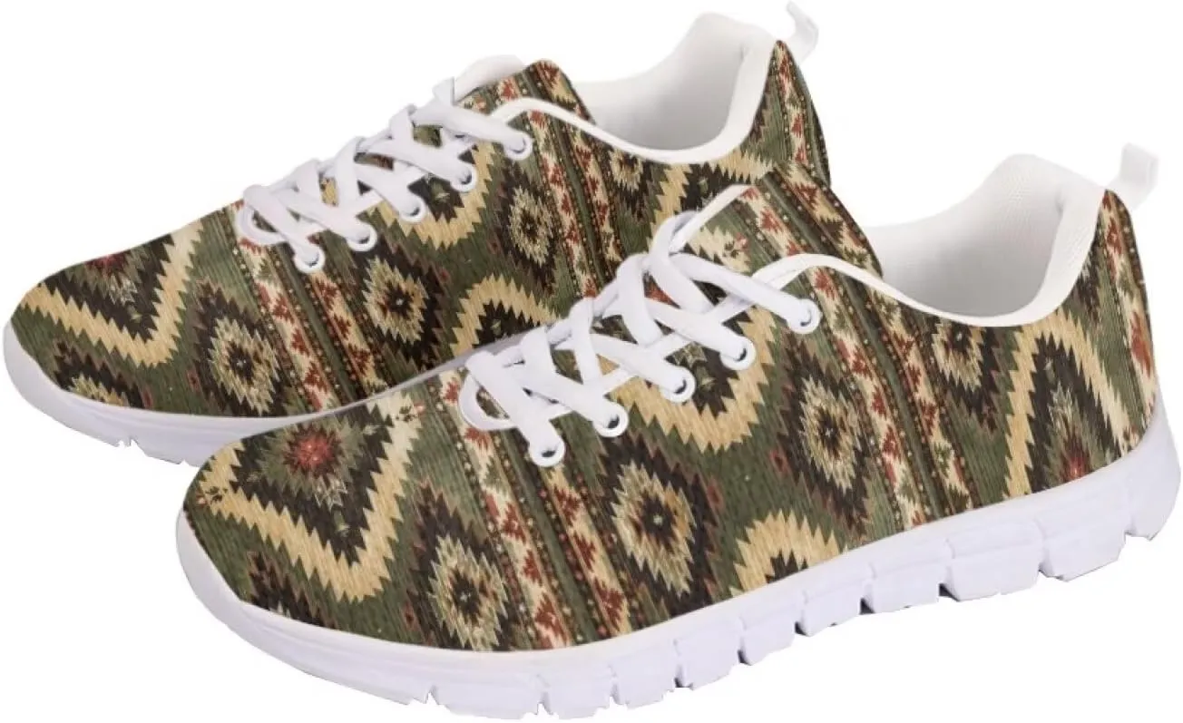 Women's Road Running Shoes Aztec Women Tennis Shoes Comfy Sneakers