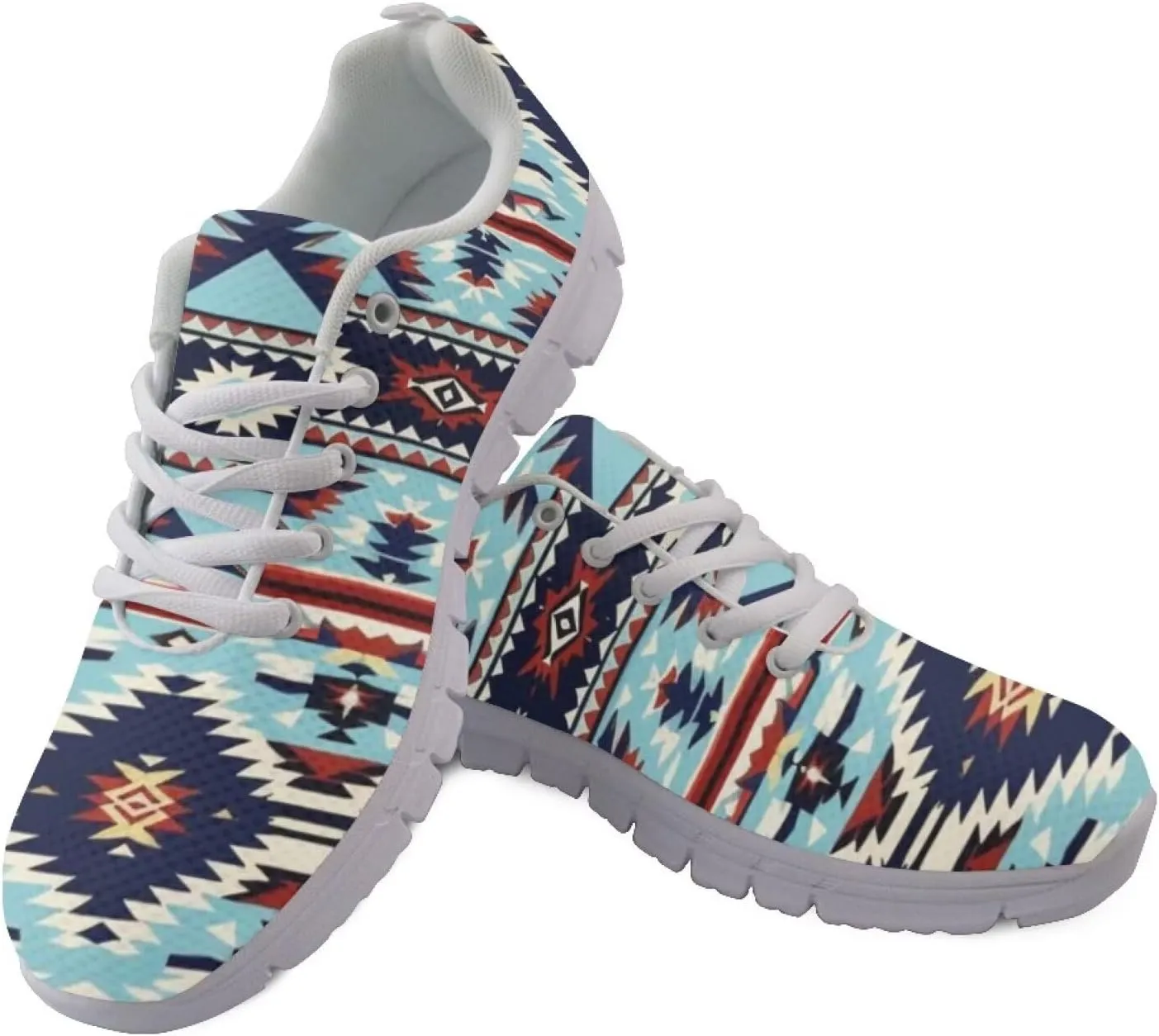 Women's Road Running Shoes Aztec Women Tennis Shoes Comfy Sneakers