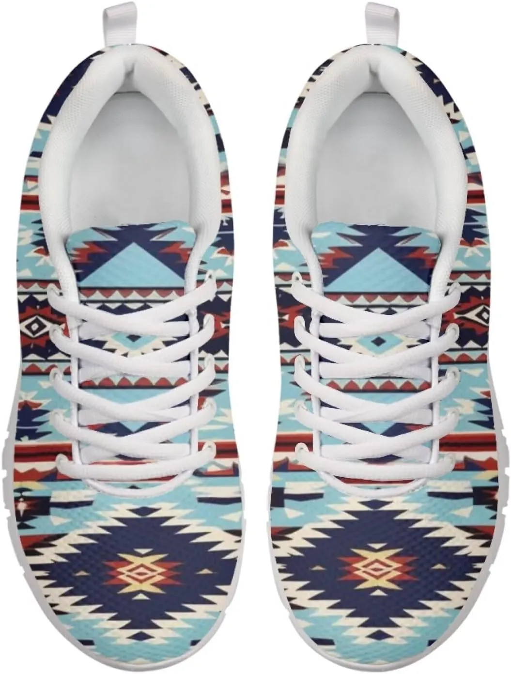 Women's Road Running Shoes Aztec Women Tennis Shoes Comfy Sneakers