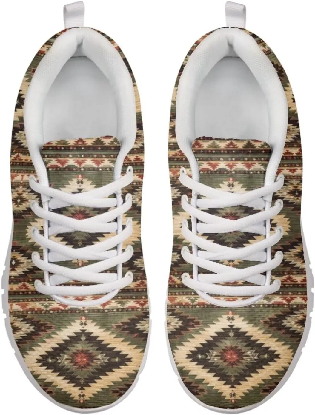 Women's Road Running Shoes Aztec Women Tennis Shoes Comfy Sneakers