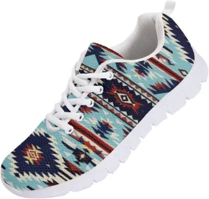 Women's Road Running Shoes Aztec Women Tennis Shoes Comfy Sneakers