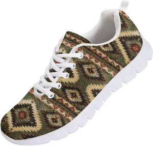 Women's Road Running Shoes Aztec Women Tennis Shoes Comfy Sneakers