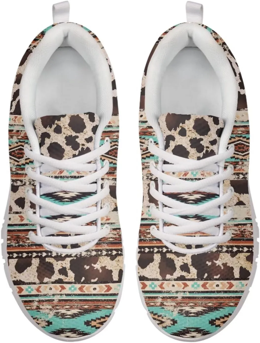 Women's Road Running Shoes Aztec Women Tennis Shoes Comfy Sneakers
