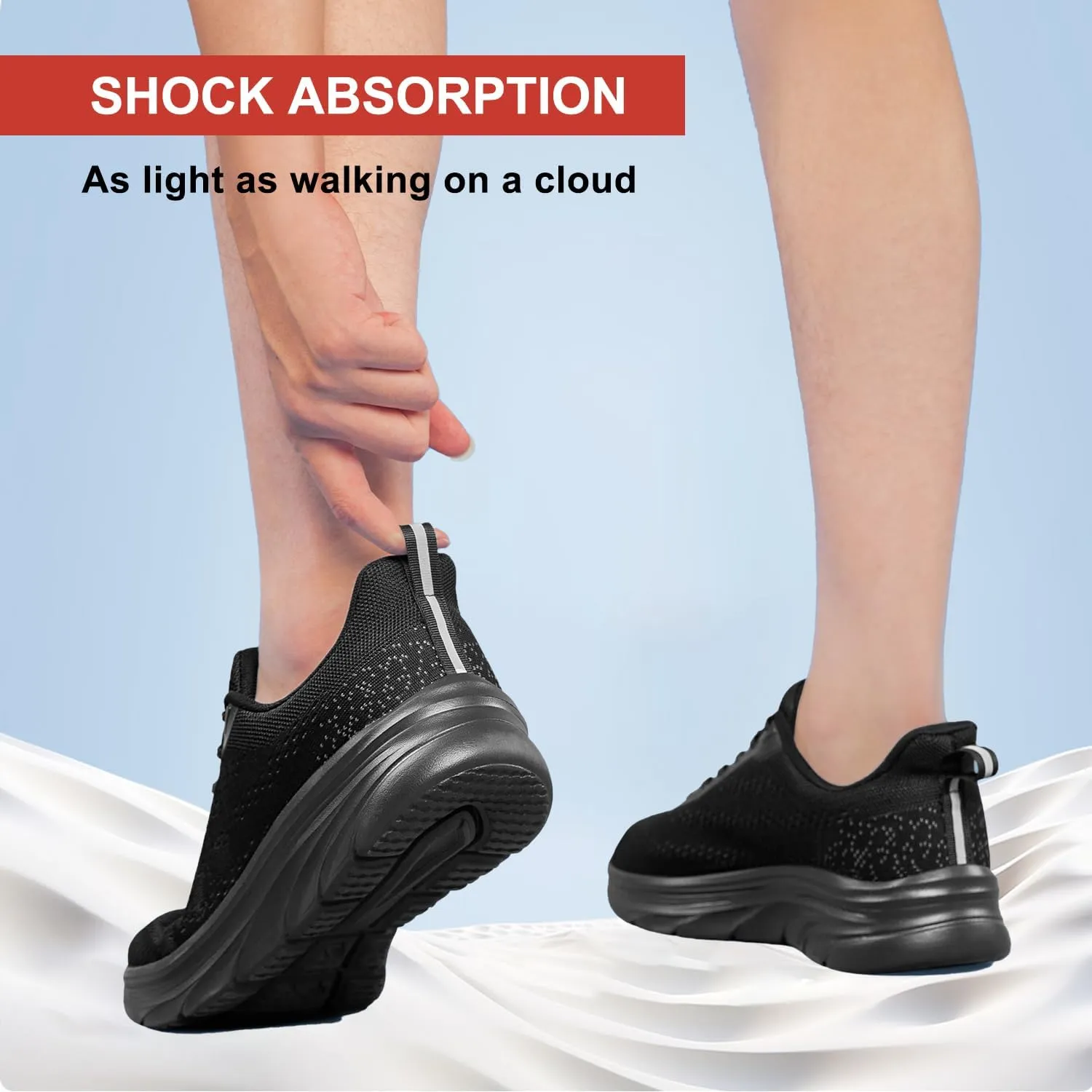 Women's Running Shoes Slip On Walking Shoes Lightweight Tennis Workout Gym Shoes Sneakers