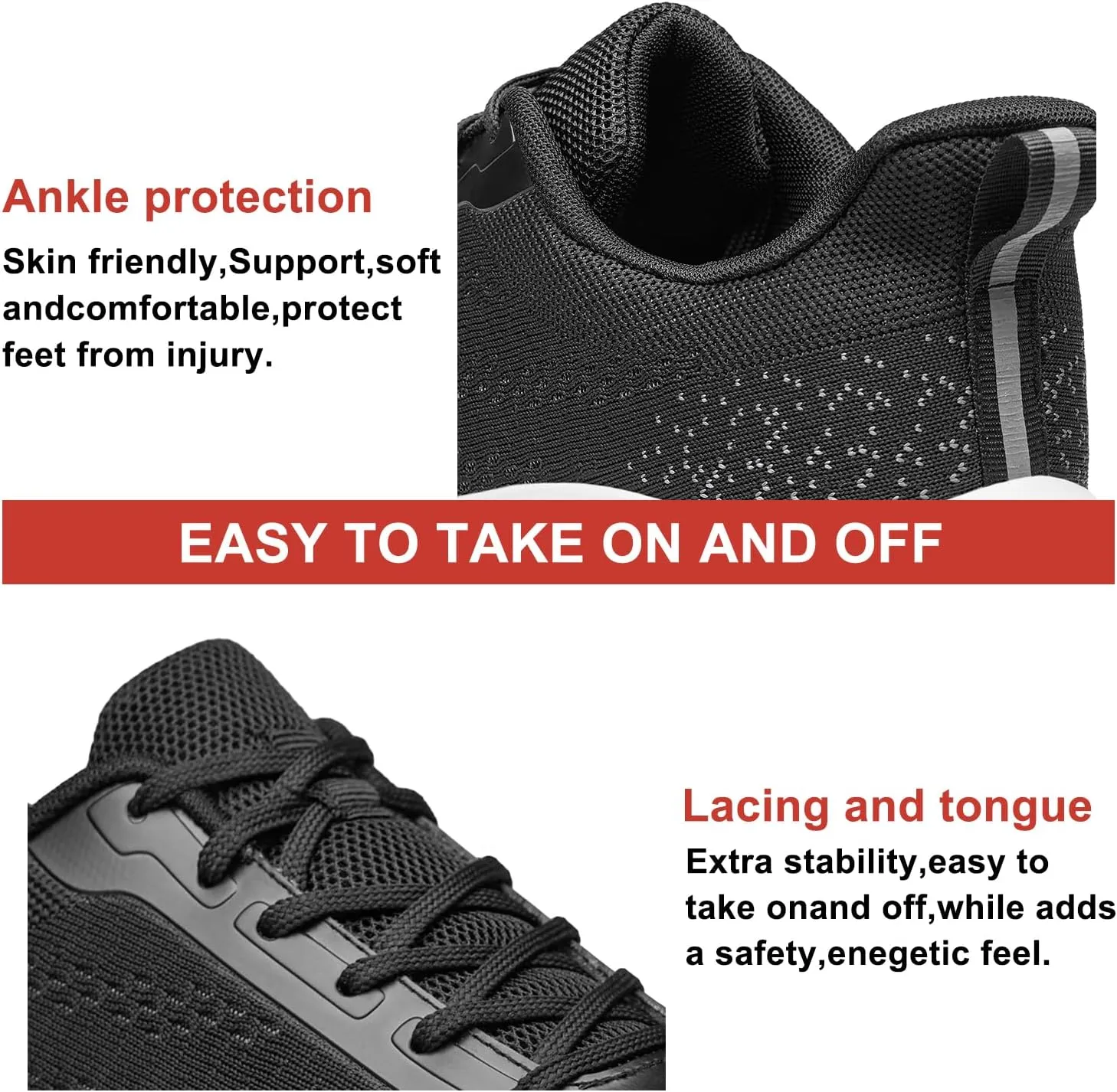 Women's Running Shoes Slip On Walking Shoes Lightweight Tennis Workout Gym Shoes Sneakers